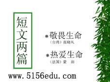短文两篇(敬畏生命,热爱生命)ppt课件2