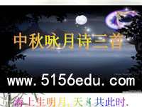 中秋咏月诗词三首(十五夜望月,水调歌头·明月几时有,我的思念是圆的)ppt课件3