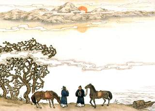 送友人诗画欣赏